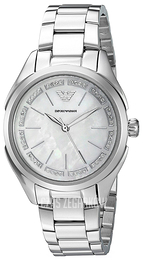 Emporio Armani Dress Biały/Stal Ø32 mm AR11030
