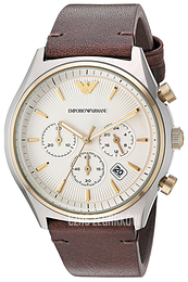 Emporio Armani Biały/Skóra Ø44 mm AR11033