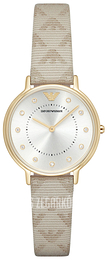 Emporio Armani Dress Srebrny/Skóra Ø32 mm AR11042