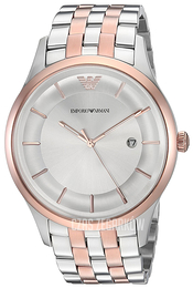 Emporio Armani Dress Srebrny/Stal w kolorze różowego złota Ø43 mm AR11044