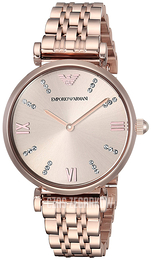 Emporio Armani Dress Różowe złoto/Stal w kolorze różowego złota Ø32 mm AR11059