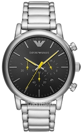 Emporio Armani Luigi Czarny/Stal Ø46 mm AR11324