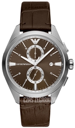 Emporio Armani Claudio Brązowy/Skóra Ø43 mm AR11482