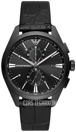 Emporio Armani Claudio Czarny/Skóra Ø43 mm AR11483