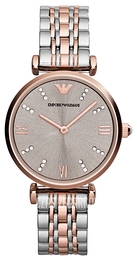 Emporio Armani Gianni T-Bar Różowe złoto/Stal w kolorze różowego złota Ø31 mm AR1840