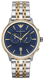 Emporio Armani Classic Niebieski/Stal w odcieniu złota Ø43 mm AR1847