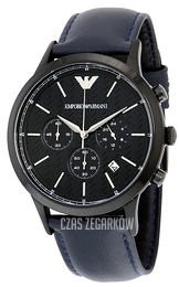 Emporio Armani Renato Niebieski/Skóra Ø43 mm AR2481
