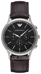 Emporio Armani Dress Czarny/Skóra Ø43 mm AR2482