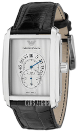 Emporio Armani Meccanico Srebrny/Skóra AR4201