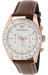 Emporio Armani Sportivo Srebrny/Skóra Ø43 mm AR5995