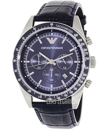 Emporio Armani Sportivo Niebieski/Skóra Ø46 mm AR6089