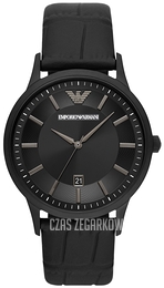 Emporio Armani Renato Czarny/Skóra Ø43 mm AR80057