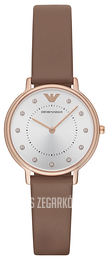 Emporio Armani Dress Srebrny/Skóra Ø32 mm AR8040