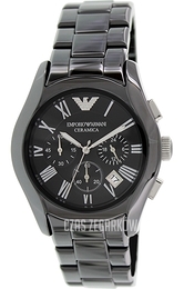 Emporio Armani Dress Czarny/Czeramiczna Ø42 mm AR1400