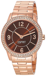 Esprit Dress Brązowy/Stal w kolorze różowego złota Ø36 mm ES104352005