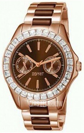 Esprit Dress Brązowy/Stal w kolorze różowego złota Ø37 mm ES105772005