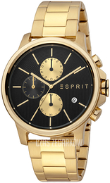 Esprit Czarny/Stal w odcieniu złota Ø42 mm ES1G155M0085