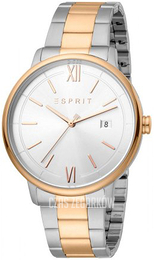 Esprit Kaye Srebrny/Stal w kolorze różowego złota Ø42 mm ES1G181M0075