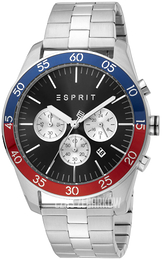Esprit Jordan Czarny/Stal Ø44 mm ES1G204M0085