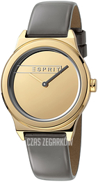Esprit Żółte złoto/Skóra Ø34 mm ES1L019L0035