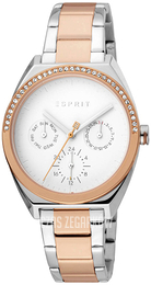 Esprit Biały/Stal w kolorze różowego złota Ø34 mm ES1L099M0095