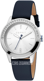 Esprit Srebrny/Skóra Ø34 mm ES1L136L0015