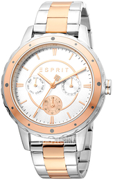 Esprit Biały/Stal w kolorze różowego złota Ø40 mm ES1L140M0135