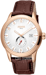 Ferrè Milano Silvio Srebrny/Skóra Ø43 mm FM1G155L0031