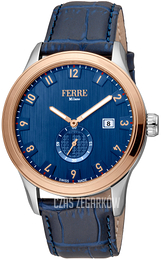 Ferrè Milano Silvio Niebieski/Skóra Ø43 mm FM1G155L0041