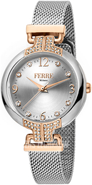 Ferrè Milano Srebrny/Stal w kolorze różowego złota Ø32 mm FM1L115M0101