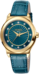 Ferrè Milano Niebieski/Skóra Ø34 mm FM1L125L0221