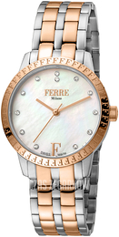 Ferrè Milano Marianna Biały/Stal w kolorze różowego złota Ø32 mm FM1L128M0271