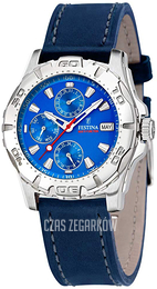 Festina Niebieski/Skóra Ø40 mm F16243-D