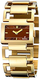 Festina Milano Brązowy/Stal w odcieniu złota F16331-3