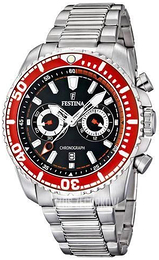 Festina Chrono Czarny/Stal Ø45 mm F16564-8