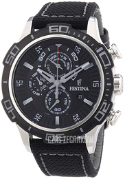 Festina Czarny/Skóra Ø44 mm F16566-3