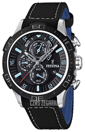 Festina Czarny/Skóra Ø44 mm F16566-6
