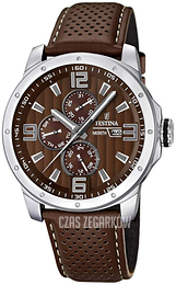 Festina Multifunction Brązowy/Skóra Ø46 mm F16585-A