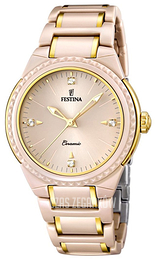 Festina Różowy/Stal w odcieniu złota Ø35 mm F16698-3