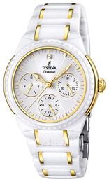 Festina Sport Biały/Stal w odcieniu złota Ø35 mm F16699-2