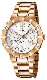 Festina Sport Biały/Stal w kolorze różowego złota Ø36 mm F16709-1