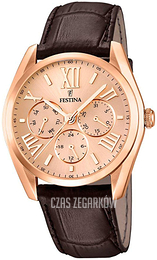 Festina Różowe złoto/Skóra Ø42 mm F16754-2