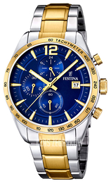 Festina Sport Niebieski/Stal w odcieniu złota Ø44 mm F16761-2