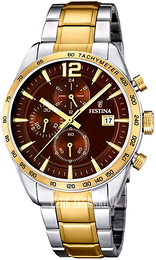 Festina Chrono Sport Brązowy/Stal w odcieniu złota Ø44 mm F16761-3