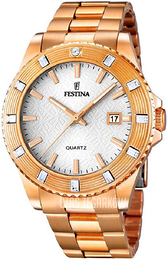 Festina Multifunction Srebrny/18 karatowe różowe złoto Ø40 mm F16787-1