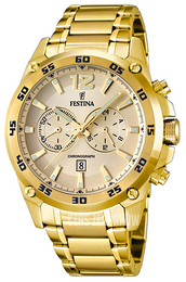 Festina Żółte złoto/Stal w odcieniu złota Ø47 mm F16806-1