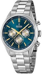 Festina Timeless Niebieski/Stal Ø44 mm F16820-C