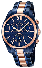 Festina Sport Niebieski/Stal w kolorze różowego złota Ø43 mm F16857-1