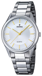 Festina Dress Biały/Stal Ø40 mm F16875-4