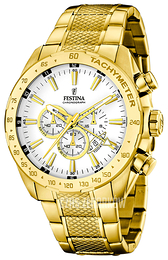 Festina Biały/Stal w odcieniu złota Ø44 mm F16878-1